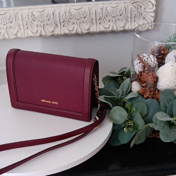 Michael Kors Wine Red Crossbody Bag - Picture 3 of 9